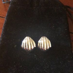 Silver Seashell Earrings